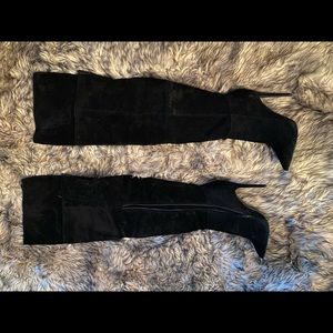 Black knee high boots